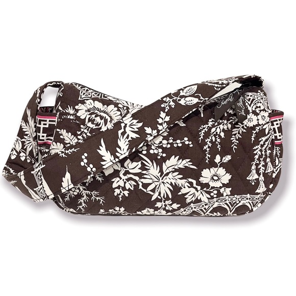 Vera Bradley Reversible Shoulder Bag Quilted Cotton Japanese Print Zip Pockets - Picture 8 of 14
